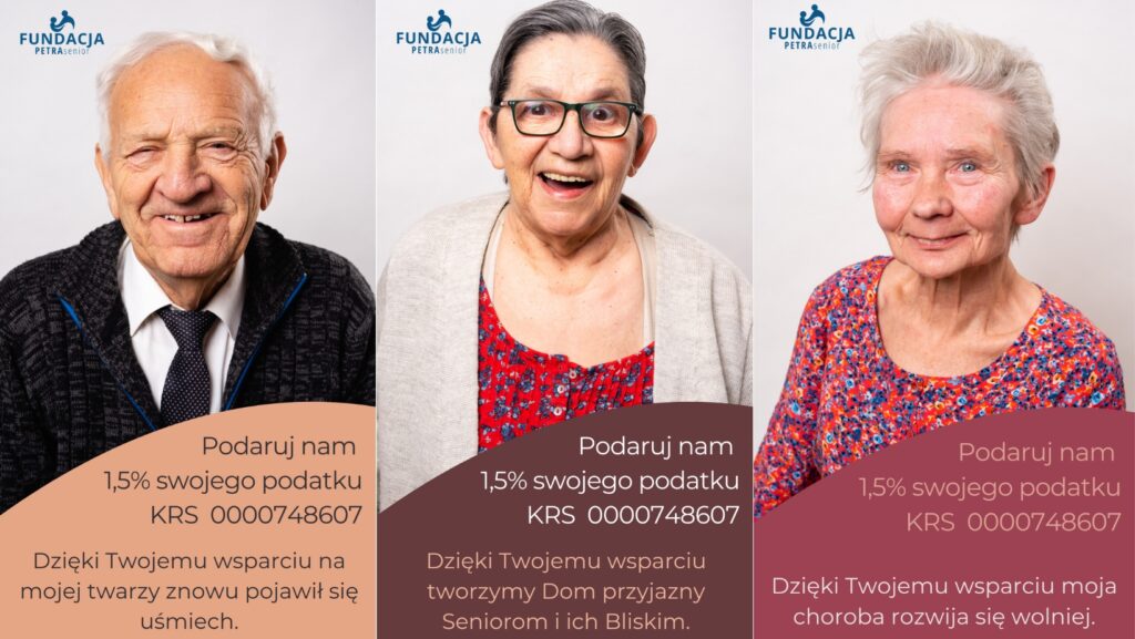 baner 1,5 procenta podatku dla Fundacji PETRA senior