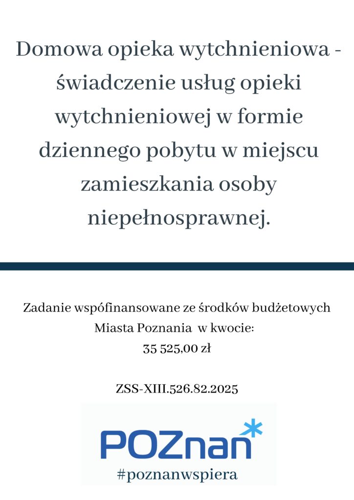 Zadanie współfinansowane se środków budżetu Miasta Poznania
